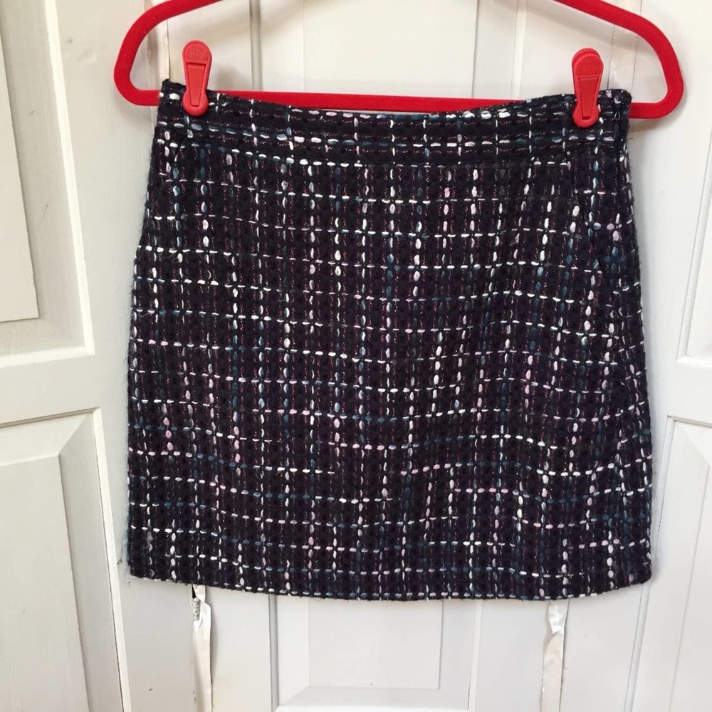 LOFT Blue Tweed Skirt